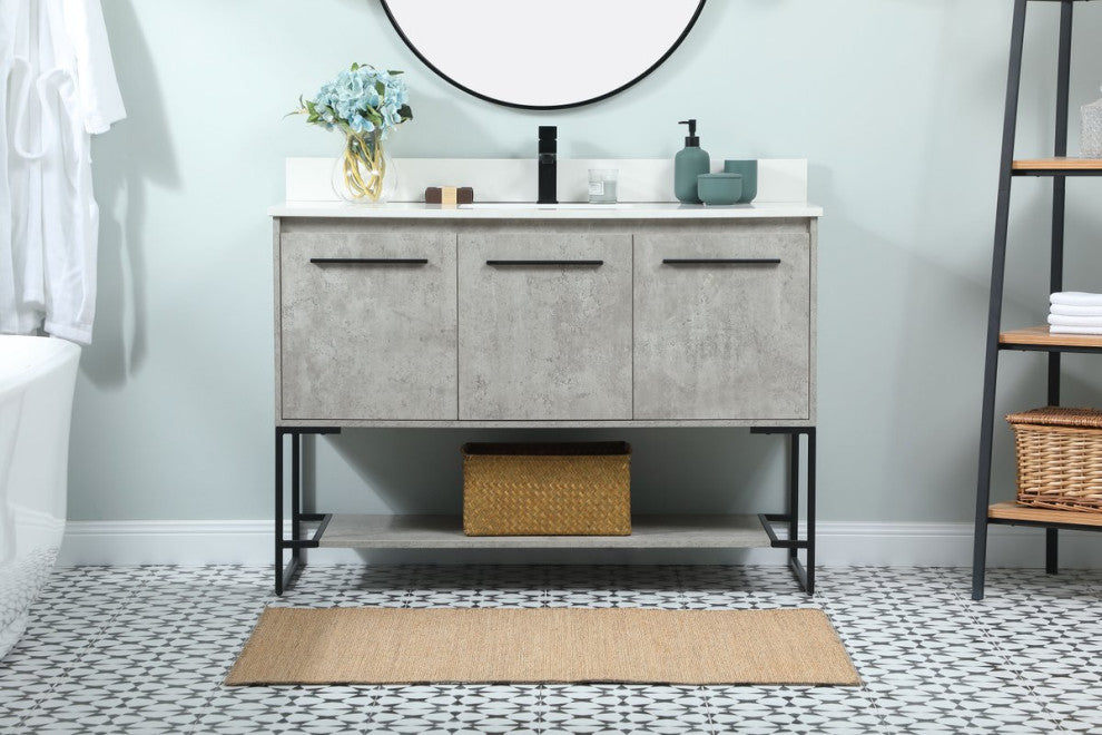 Elegant Decor Sloane Bathroom Vanity Concrete Grey