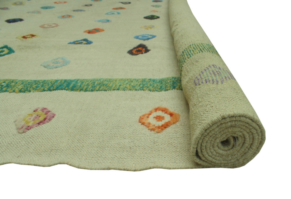 High-Low Kilim Kasra Beige Rug