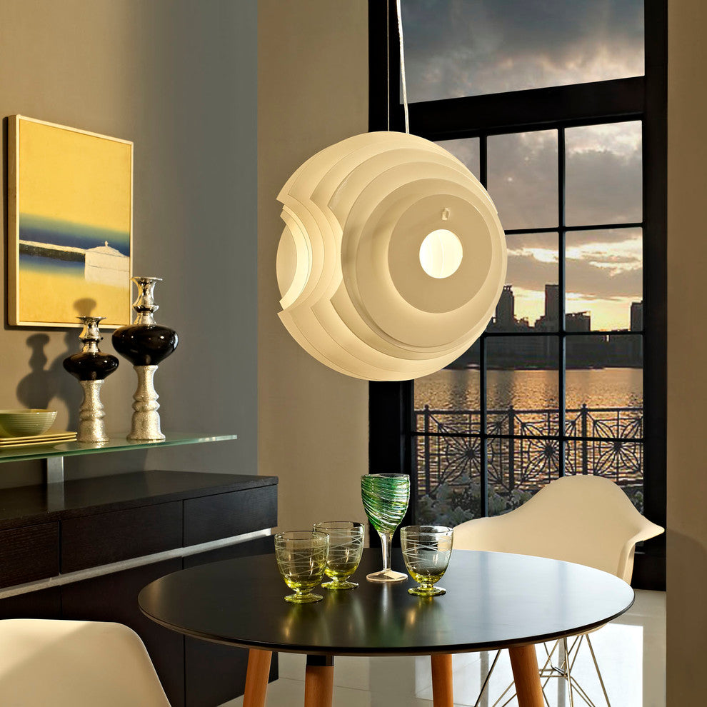 Modern Contemporary Living Dining Room Aluminum Pendant Light White