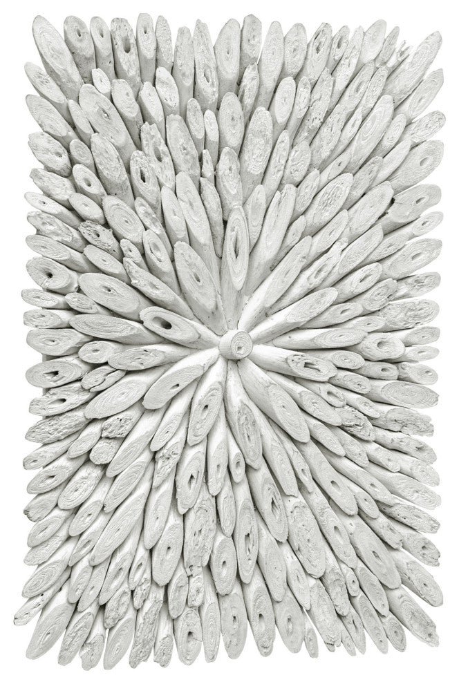 Uttermost 04342 Bahama 30" Tall Plywood and Wood Abstract - White