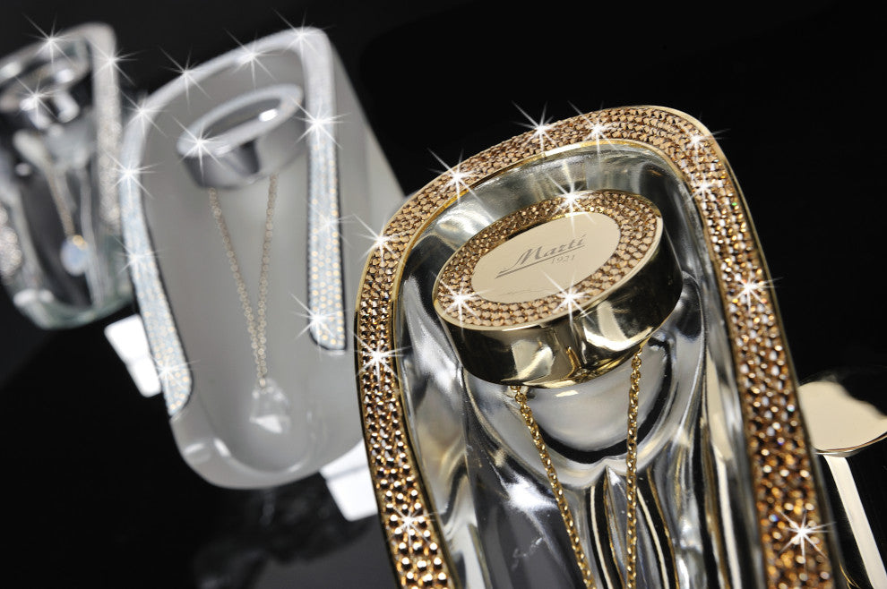 Niagara Luxury waterfall bathroom sink faucet with Swarovski crystals, Chrome