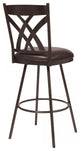 Dover 26" Counter Height Barstool, Auburn Bay and Brown Faux Leather