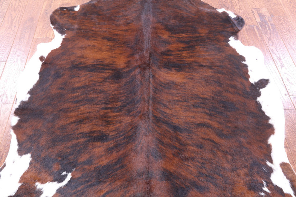 7' 1" X 5' 10" Brindle Natural Cowhide Rug C1990