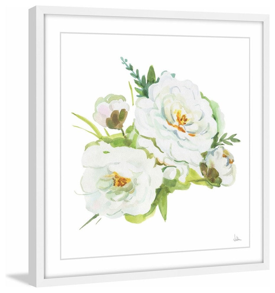 "White Innocence" Framed Painting Print, 18"x18"