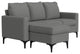 Hillsdale Alamay Upholstered Reversable Sectional Chaise