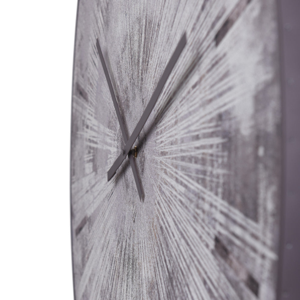 Mina Metal and Wood Wall Clock