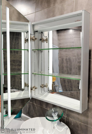 IB Dimmable Mirror Lighted Bathroom Cabinet Verano  24"x5 1/4"x32" 6000 K