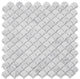Carrara White Marble Fish Scale Dragon Scale Fan Mosaic Tile Polished, 1 sheet