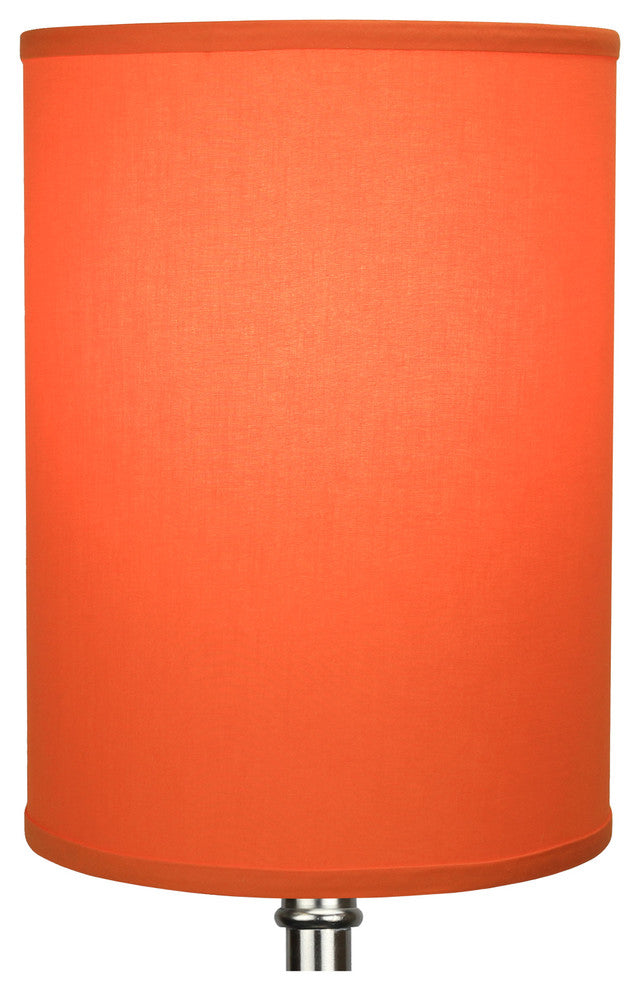 Fenchel Shades 11"x11"x15" Spider Attachment Drum Lamp Shade, Linen Carrot