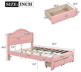 Gewnee Full Size Upholstered Platform Bed with Tufted Headboard