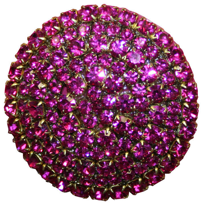 Brilliant Drawer Knob, Fuschia, 1.5"