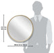 Deep Frame Metal Wall Mirror, 24" Diameter, Gold