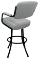 Swivel Counter Metal Bar Stool, Hemsath Slate - Black, 26"