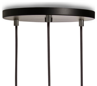 Small Canopy Black, Graphite Grip With 3 Graphite Pendants & 3 Voronoi II