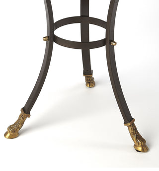 Butler Meurice Glass and Metal Accent Table