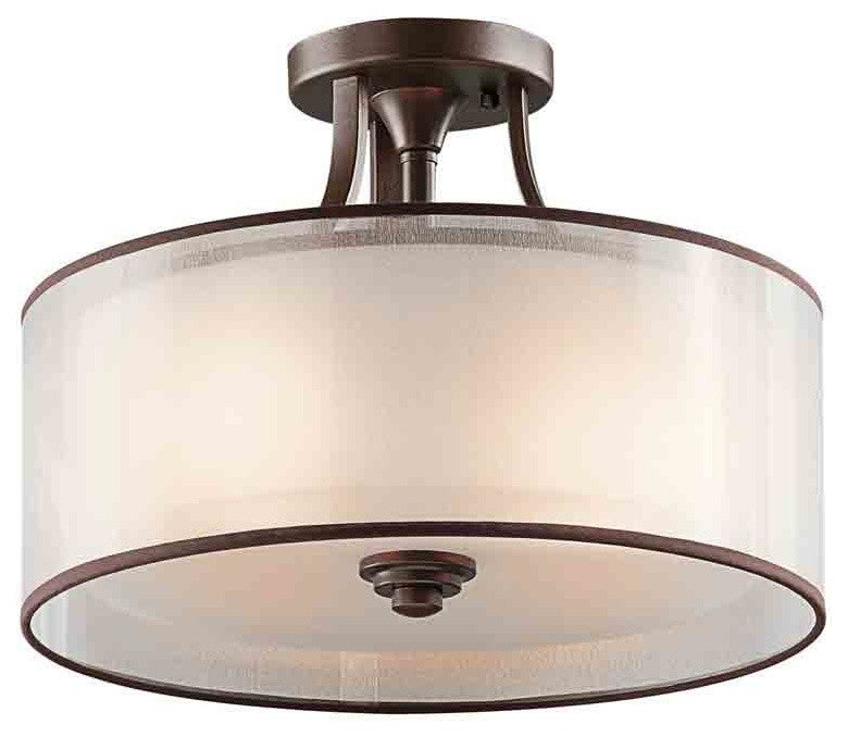 Kichler Lacey Three Light Semi Flush Mount 42386MIZ