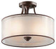 Kichler Lacey Three Light Semi Flush Mount 42386MIZ