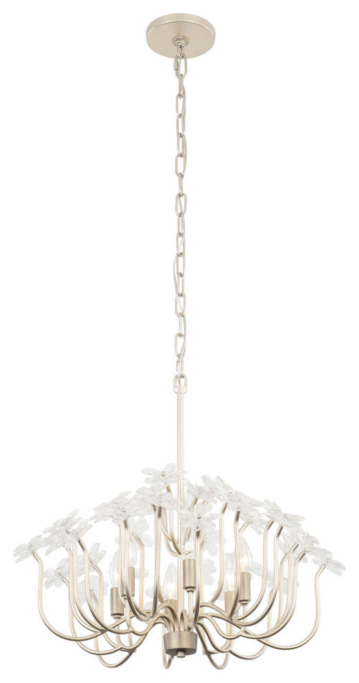 Wildflower 6-Lt Chandelier - Gold Dust/Artifact