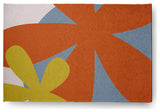 Bold Flowers Modern & Contemporary Chenille Area Rug