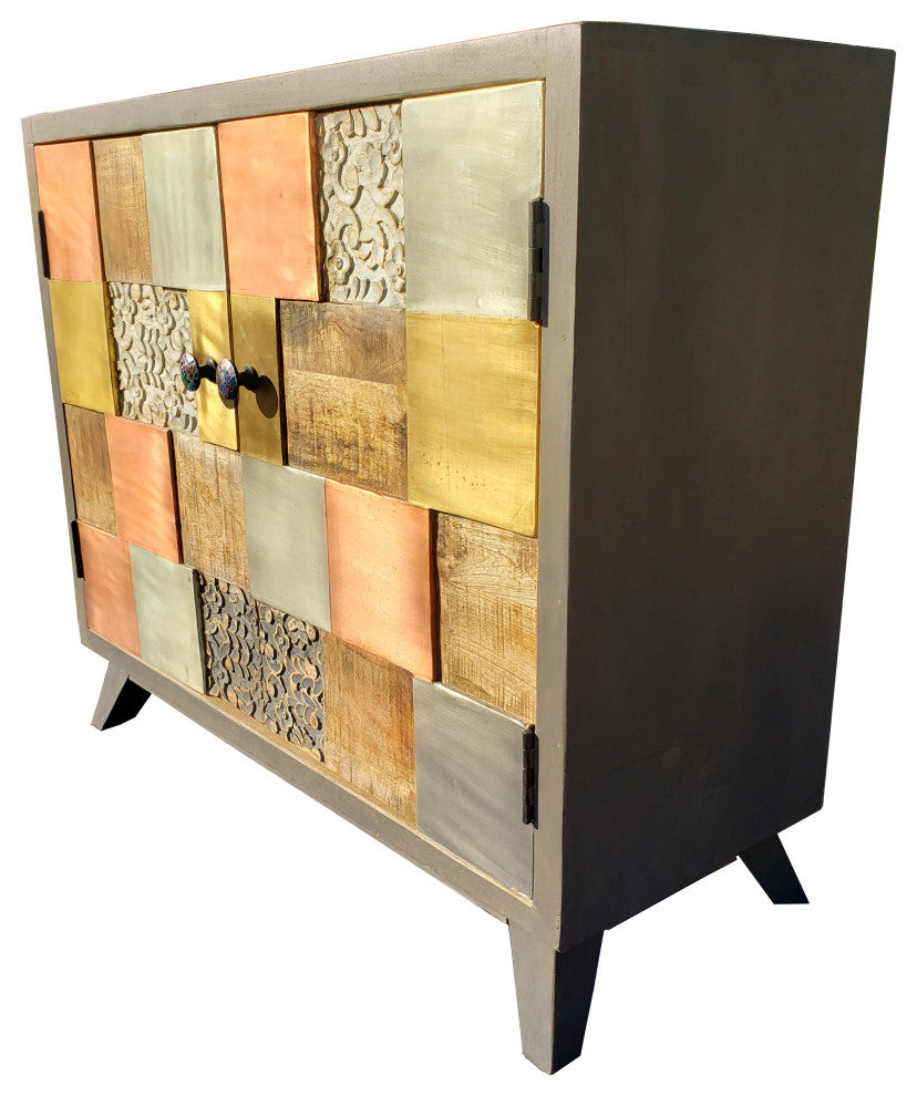 Picasso Mango Wood Cabinet with 2 Doors