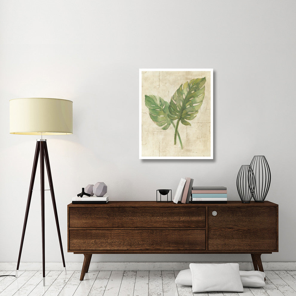 "Monstera Leaves Neutral Crop" Digital Paper Print by Albena Hristova, 30"x37"