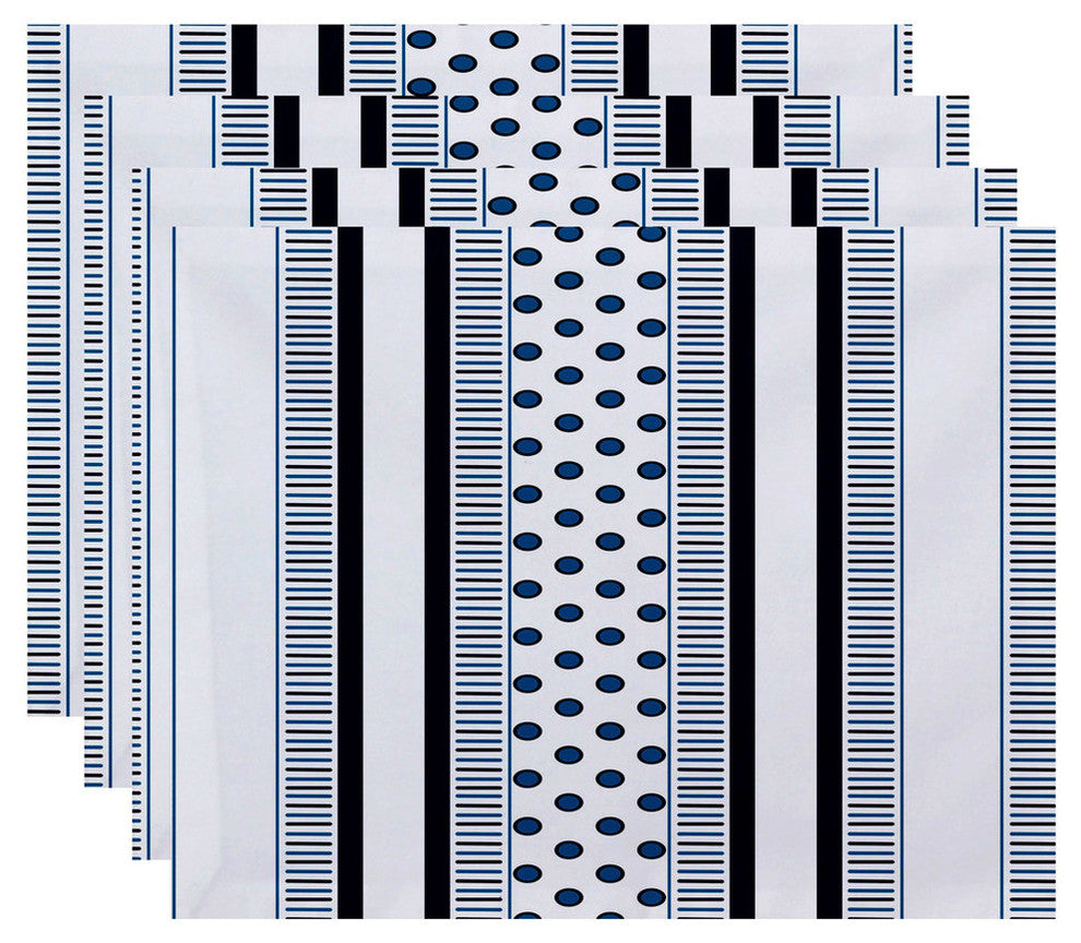 Comb Dot, Stripe Print Placemat, Navy Blue