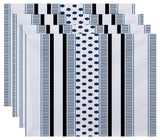 Comb Dot, Stripe Print Placemat, Navy Blue