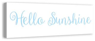 Hello Sunshine 12"x36" Canvas Wall Art, Blue
