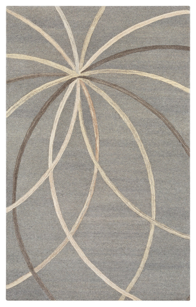 Surya Forum FM-7186 Modern Area Rug, Medium Gray, 12' x 15' Rectangle