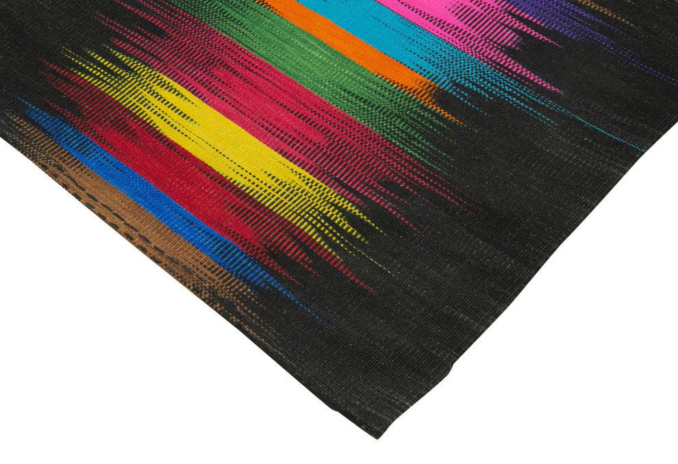 Rug N Carpet - Handmade Oriental 6' 8'' x 9' 7'' Modern Design Wool Kilim Rug