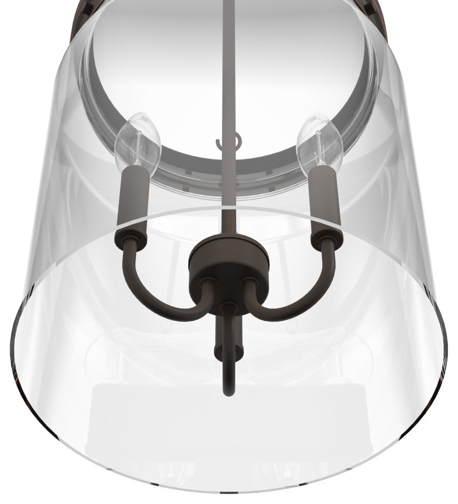 Hunter Devon Park Onyx Bengal 3 Light Pendant Ceiling Light