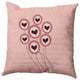 Love Balloons Valentines Indoor/Outdoor Throw Pillow, Pink, 18x18"