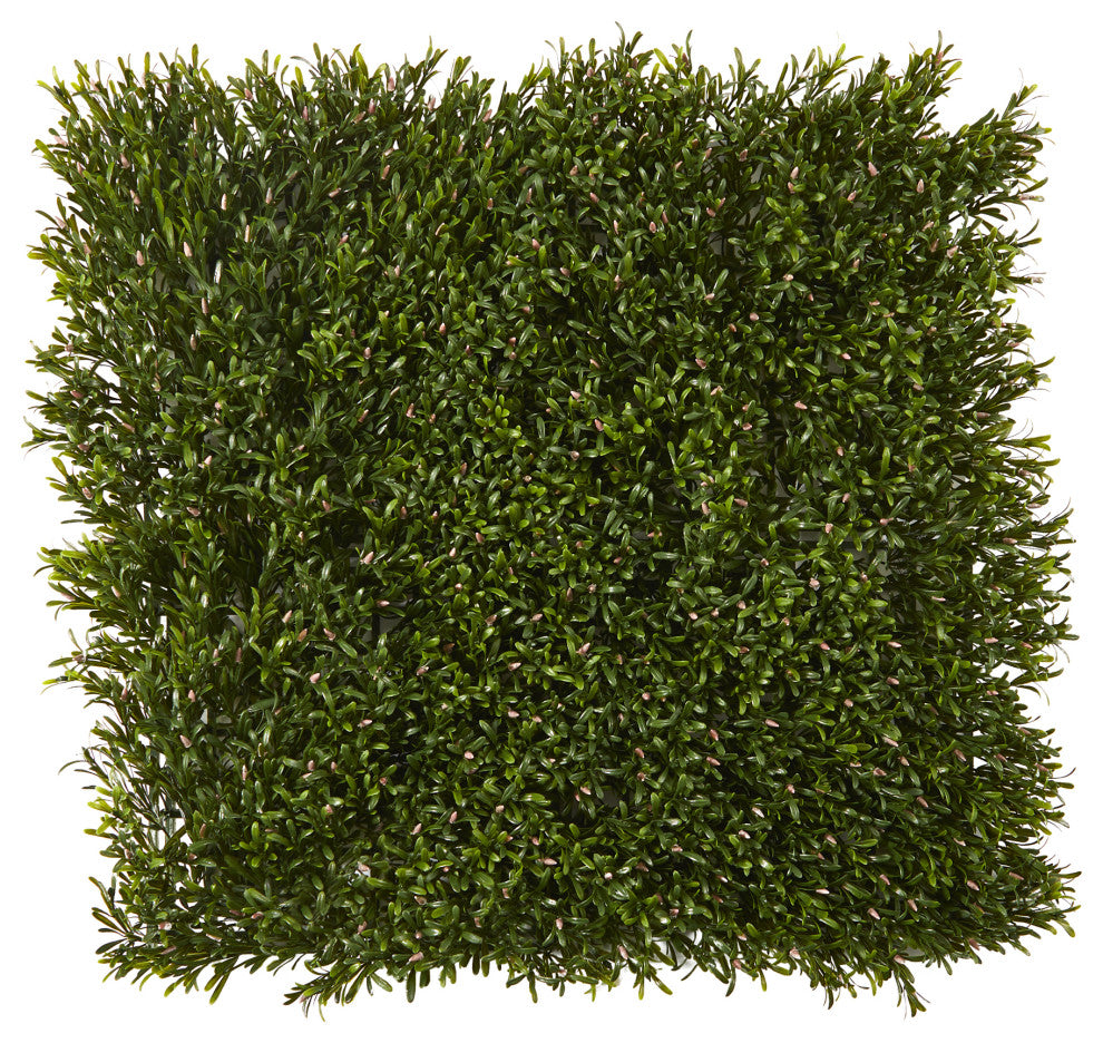 10.5" x 10.5" Rosemary Faux Wall Mat UV Resistant, Indoor/Outdoor, Set of 4