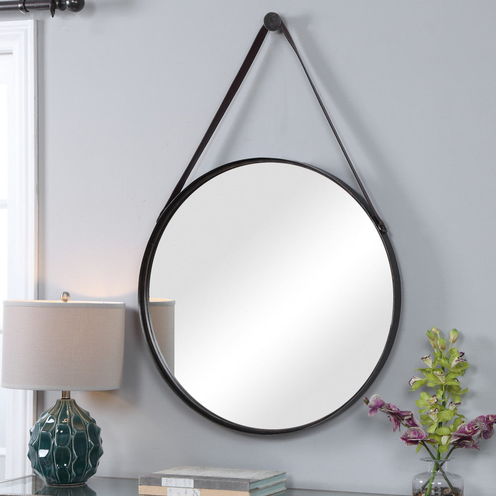 30" Coastal Bronze Round Mirror