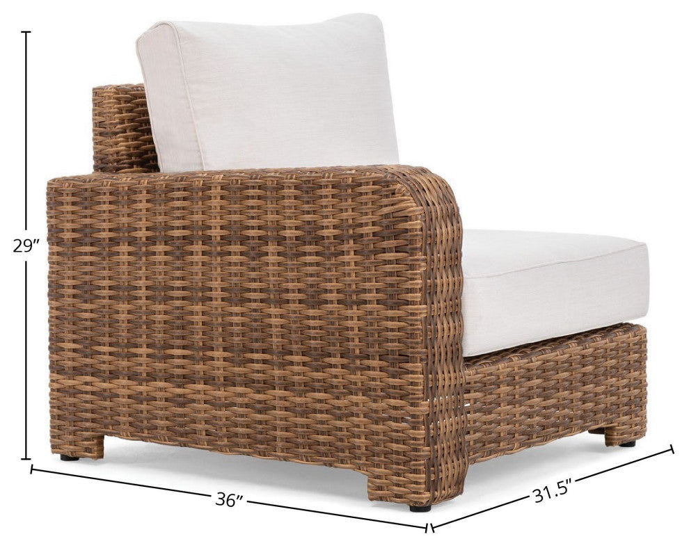 Nico Right Arm End, Natural Teak