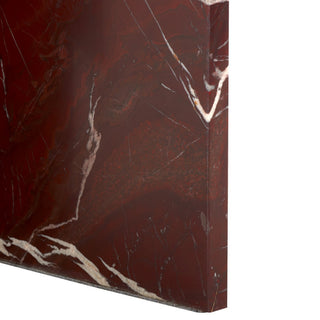 Safavieh Couture Adriano Marble Accent Table, Dark Red