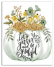 Pumpkin Watercolor Florals 3 16x20 Canvas Wall Art