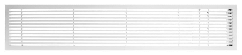AG20 Series 6"x 48" Right Door Solid Aluminum Fixed Bar, White-Matte