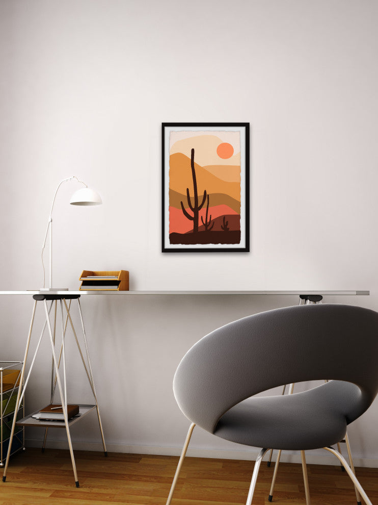 "Cactus Hill" Framed Painting Print