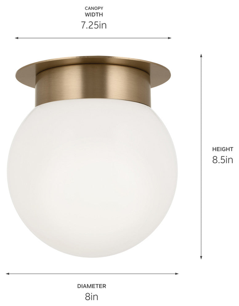 Albers 1 Light Flush Mount Light, Champagne Bronze