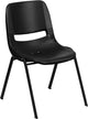 Black Plastic Stack Chair RUT-14-PDR-BLACK-GG