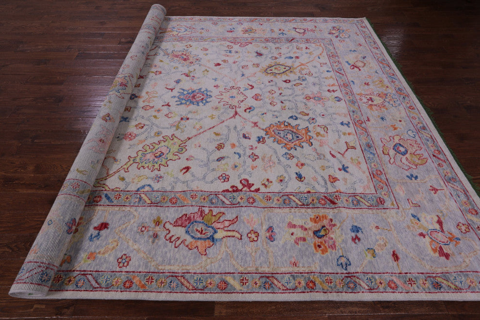 9' 3" X 12' 3" Turkish Oushak Handmade Wool Rug - Q16075