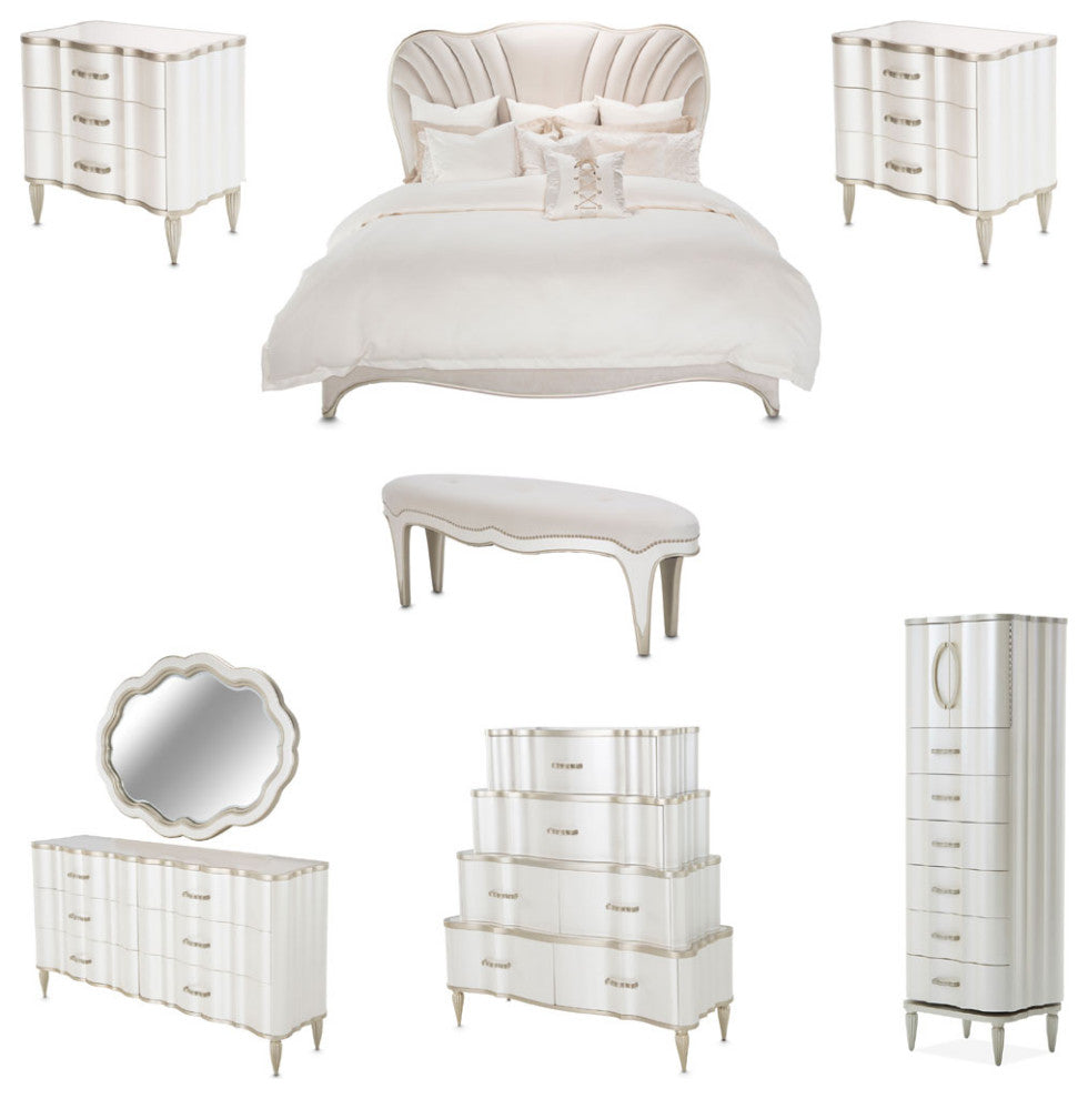 AICO Furniture London Place 8 Piece Cali Bedroom Set