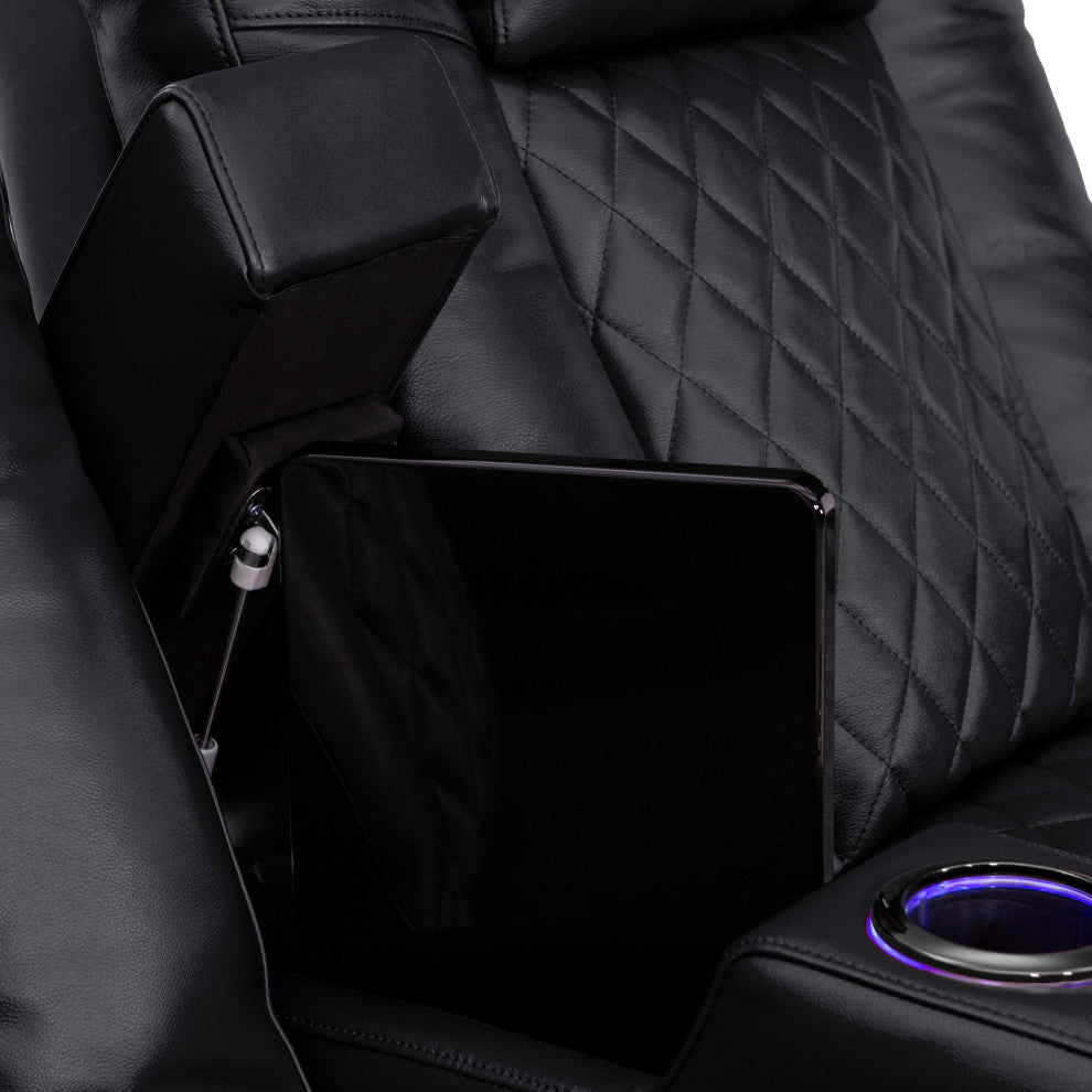 Seatcraft Capricorn Home Theater Seating, Black, Row of 3