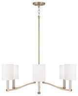 Capital Lighting 457061-715 Ingrid 6 Light 32"W Chandelier - Matte Brass