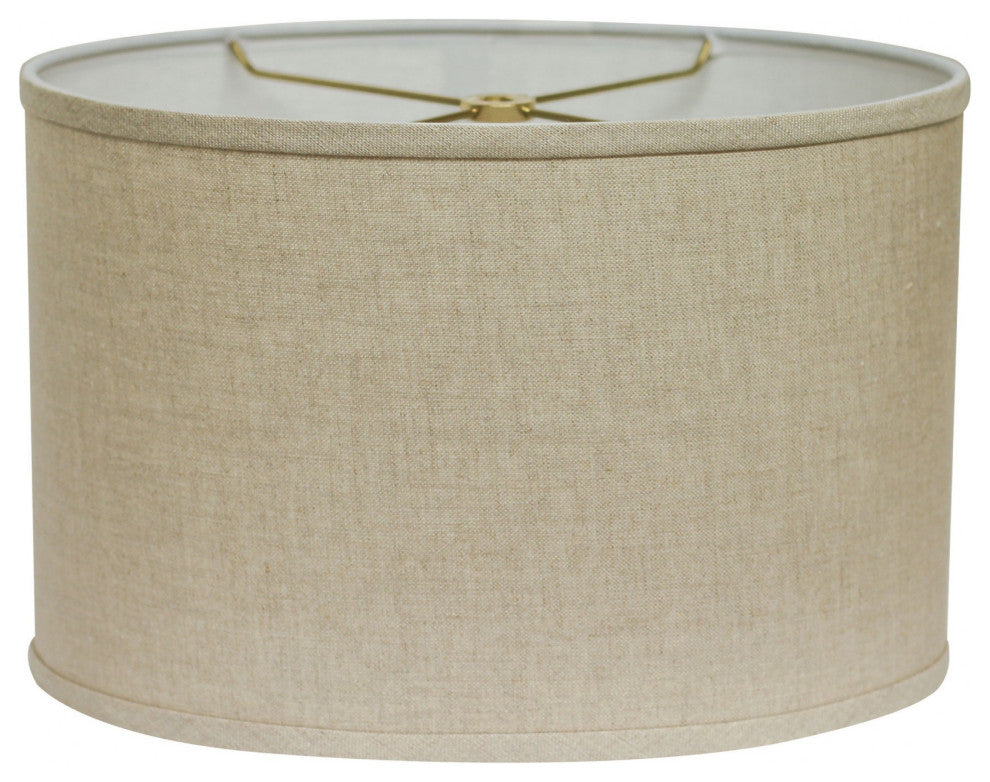 18" Dark Wheat Throwback Oval Linen Lampshade