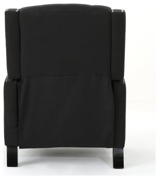 GDF Studio Ingrid Tufted Back Fabric Recliner Chair, Dark Charcoal