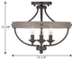 Gulliver Collection 4-Light Semi-Flush Convertible, Graphite