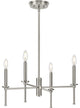 Elara Collection 22.87, 4-Light Brushed Nickel Chandelier Light