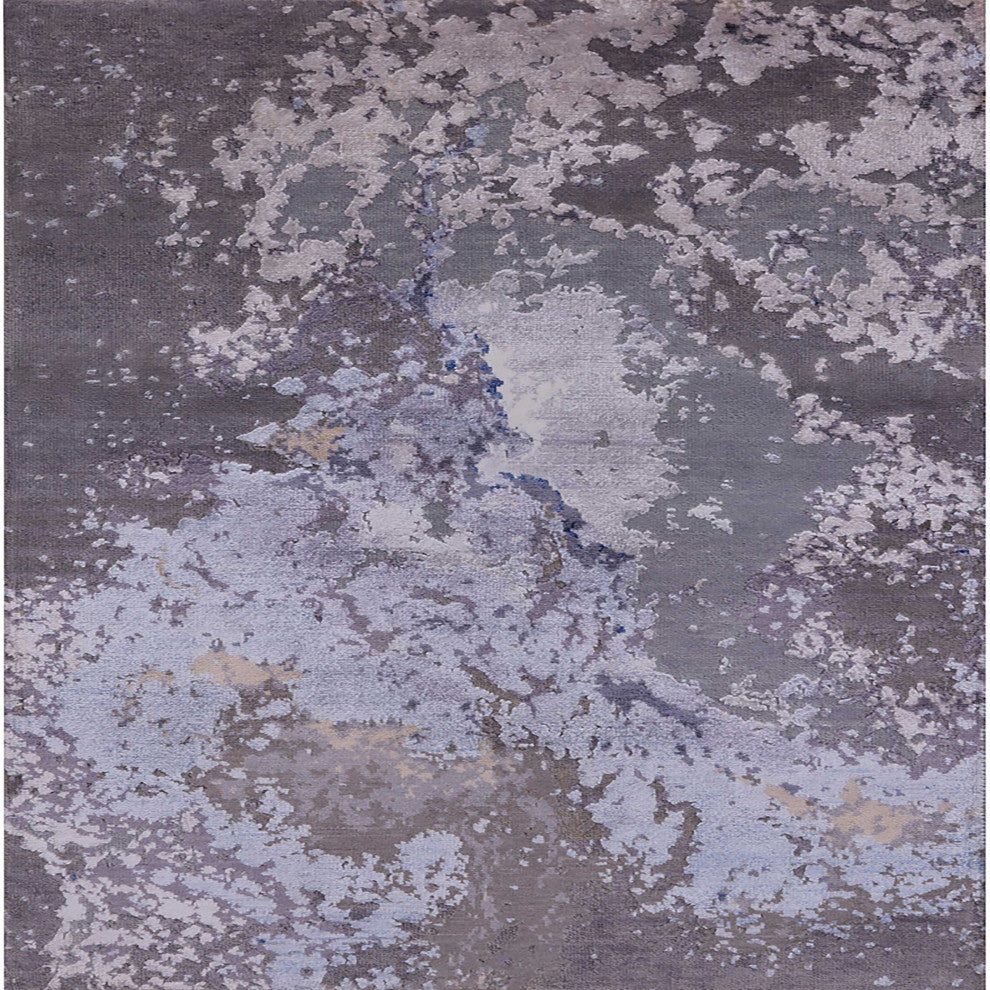 Ahgly Company Indoor Square Mid-Century Modern Area Rugs, 5' Square